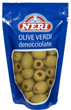 Carica l'immagine nel visualizzatore di Gallery, Neri Sottoli - Olive Verdi Denocciolate - Ideali come Condimento per Primi e Secondi piatti, Insalate e come Antipasto -