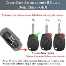 Carica l'immagine nel visualizzatore di Gallery, SUPALAND 2 Pezzi 2 Tasti Auto Guscio Chiave Telecomando Senza Lama Per Renault Kangoo Twingo Clio Wind Master Trafic Swi