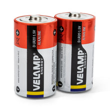 Carica l'immagine nel visualizzatore di Gallery, VELAMP LR20/2BP Batteria Torcia LR20 D, Alkaline, Rosso