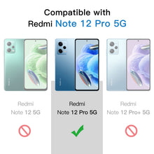 Carica l'immagine nel visualizzatore di Gallery, JETech Cover per Redmi Note 12 Pro 5G, Anti-Ingiallimento, Trasparente