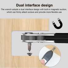 Carica l'immagine nel visualizzatore di Gallery, Cacciavite a Cricchetto 1/4" 110mm,Magnetico Reversibile, 36 Denti