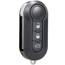 Carica l'immagine nel visualizzatore di Gallery, Custodia per chiave auto con 3 pulsanti bianchi adatto per modelli Fiat Grande Punto, Fiat 500, Panda, Punto, Bravo, Sti
