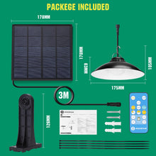 Carica l'immagine nel visualizzatore di Gallery, Aigostar-Lampada solare da esterno con telecomando，dimmerabile lampadario solar con timer，resistente alla pioggia IP65，B