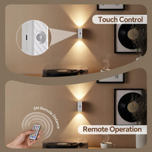 Carica l'immagine nel visualizzatore di Gallery, MERTTURM Luce Notturna RGBW con Sensore di Movimento, Applique da Parete Telecomando, Illuminazione Scale Ricaricabile, 