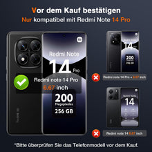 Carica l'immagine nel visualizzatore di Gallery, LK 2+2 Pezzi Pellicola Protettiva Compatibile con Xiaomi Redmi Note 14 Pro 5G e 2 Pezzi Fotocamera Vetro, Senza Bolle, H