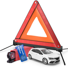 Carica l'immagine nel visualizzatore di Gallery, Triangolo d’Emergenza Auto 2027 Rosso ECE R27 – Accessorio di Sicurezza Stradale per Incidenti e Guasti – Pannello Rifle