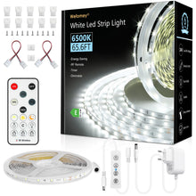 Carica l'immagine nel visualizzatore di Gallery, Striscia LED da 20 m, bianco freddo, 6500 K, dimmerabile, 24 V, autoadesiva, flessibile, fai da te, 960 LED, super lumin