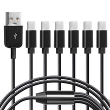Carica l'immagine nel visualizzatore di Gallery, CERRXIAN USB 1 maschio a 6 maschi USB C Splitter Y Cavo Type-C Y splitter supporta la trasmissione dati di dischi U, tas