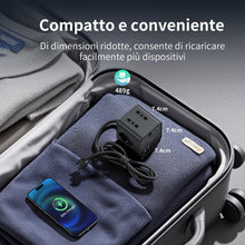 Carica l'immagine nel visualizzatore di Gallery, Ciabatta Elettrica Multipresa con 4 Prese Universali 10/16A ITA e Schuko, 2 M Prolunga Elettrica con 2 USB A+2 USB C,Pre