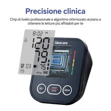 Carica l'immagine nel visualizzatore di Gallery, Sinocare Misuratore di Pressione da Braccio (22-42cm) con Indicatore di Rischio, Monitoraggio Domestico dell'Ipertension