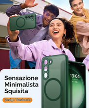 Carica l'immagine nel visualizzatore di Gallery, CANSHN Magnetica Cover per Samsung Galaxy S23 (6.1 Pollici), [Protezione Completa Della Fotocamera] Custodia Traslucida 