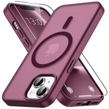 Carica l'immagine nel visualizzatore di Gallery, Vansdon Cover Magnetica per iPhone 13 / 14 con 1 Pezzi Vetro Temperato