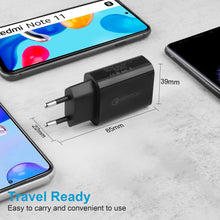 Carica l'immagine nel visualizzatore di Gallery, Caricatore USB Spina, Caricatore da 18W Caricatore Rapido 3.0 Caricatore Rapido Alimentatore USB per Samsung S10 S6 S7 S