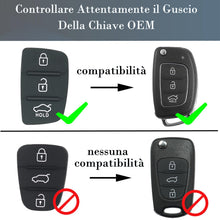 Carica l'immagine nel visualizzatore di Gallery, SUPALAND 3 pezzi 3 tasti di ricambio in gomma guscio chiave telecomando compatibile con Hyundai Santa Fe Tucson Creta El