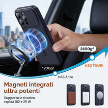 Carica l'immagine nel visualizzatore di Gallery, TAURI Magnetica Cover per iPhone 16 Pro Max Retro Opaco,Nero