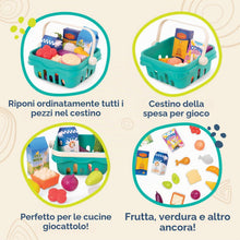 Carica l'immagine nel visualizzatore di Gallery, B. toys Freshly Picked, Cestino con Alimenti Giocattolo