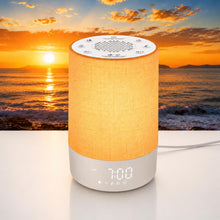 Carica l'immagine nel visualizzatore di Gallery, eSynic 2 in 1 Sveglia Luminosa Alba e Macchina Rumore Bianco, Luce Notturna Display Dimmerabile, 30 Suoni Rilassanti, Ti