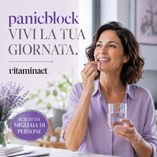 Carica l'immagine nel visualizzatore di Gallery, Integratore per Panico 100% Naturale | Panicblock Azione Rapida | Potenziato con Valeriana Camomilla Biancospino Vitamin