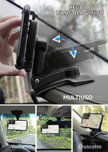 Carica l'immagine nel visualizzatore di Gallery, Supporto Telefono Auto, Porta Cellulare Auto 360 Gradi di Rotazione per GPS e smartphone da 4 a 7 pollici
