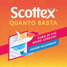 Carica l'immagine nel visualizzatore di Gallery, Scottex Quanto Basta, Carta Cucina, Opzione Mezzo Strappo, 6 Maxi Rotoli