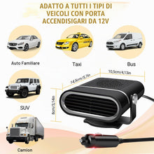 Carica l'immagine nel visualizzatore di Gallery, Riscaldatore per Auto 12 V 200 W – Sbrinatore e Antiappannante Portatile Girevole A 360° con Presa Accendisigari, Riscal