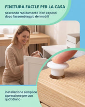Carica l'immagine nel visualizzatore di Gallery, 120 Pezzi Tappi Copriforo, Tappi di Chiusura, Copritappi in Plastica per Viti, Tappi Copriforo in Plastica (5 6 8 10mm) 