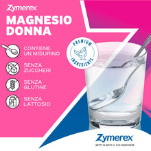 Carica l'immagine nel visualizzatore di Gallery, Zymerex MAGNESIO DONNA 150g | Magnesio | Collagene | Acido folico | Metabolismo energetico | Funzione psicologica | Asso