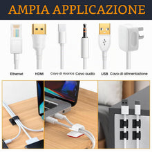 Carica l'immagine nel visualizzatore di Gallery, SOULWIT® 50 pezzi Autoadesivo Clip Cavo, Fermacavi Supporto Organizer la Gestione dei cavi per TV, PC, laptop, cavo Ethe