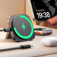 Carica l'immagine nel visualizzatore di Gallery, Caricatore Wireless per iPhone [Super Portatile] LISEN Stazione Ricarica per iPhone Apple Watch Airpods, Caricatore Mags