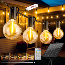 Carica l'immagine nel visualizzatore di Gallery, FIFlying Catena Luminosa Esterno Solare 17M Luci Solari da Giardino con 24+1 Lampadine LED G40 Impermeabile Luci Gazebo 