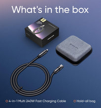 Carica l'immagine nel visualizzatore di Gallery, MAGIC JOHN Cavo USB-C 4 in 1 240 W, Cavo di Ricarica Rapida e Sincronizzazione Dati, Compatibile con iPhone, iPad, Samsu
