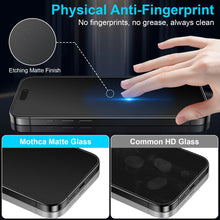 Carica l'immagine nel visualizzatore di Gallery, Mothca Pellicola Vetro Temperato Privacy Opaco per iPhone 17 Pro Max / 16 Pro Max con sistema Quick-Fix Box, Copertura T