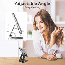 Carica l'immagine nel visualizzatore di Gallery, [2 Pezzi ] Zivacate Supporti per Telefono Scrivania [Pieghevole &amp; Regolabile], Porta Cellulare Portatile Compatibile con