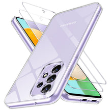 Carica l'immagine nel visualizzatore di Gallery, Cover per Samsung Galaxy A52 4G/5G / A52S 5G con 2 Pezzi Vetro Temperato, Ultra Trasparente TPU Silicone Custodia Morbid