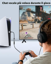 Carica l'immagine nel visualizzatore di Gallery, Adattatore audio da USB a jack da 3,5 mm per Cuffie, PC, PS4/PS, Linux