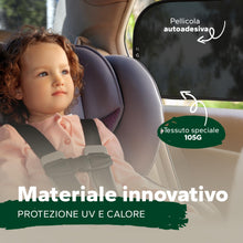 Carica l'immagine nel visualizzatore di Gallery, Parasole per Bambini Con Protezione UV Certificata UPF50+ - Autoadesivo - Certificato DEKRA - Materiale Pregiato GSM 105