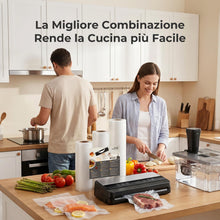Carica l'immagine nel visualizzatore di Gallery, Sacchetti Sottovuoto Alimenti 3 Rotoli 20/25/28x300cm, Senza BPA