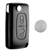 Carica l'immagine nel visualizzatore di Gallery, Jongo® CE0536 Guscio Chiave 2 Tasti Compatibile con Citroen C3 + Batteria