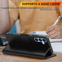 Carica l'immagine nel visualizzatore di Gallery, Cover per Samsung Galaxy S25 5G / S24 5G a Libro in Pelle,Nero