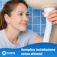 Carica l'immagine nel visualizzatore di Gallery, Sifone flessibile ed estensibile universale per scarico - 1 1/4" e 1 1/2" con uscita Ø32/40 mm - Tubo regolabile antiodo
