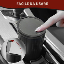 Carica l'immagine nel visualizzatore di Gallery, Pattumiera per Auto con Coperchio, Mini Cestino Auto con 8 Rotoli Sacchetti, Impermeabile Antiodore Leakproof Portatile,