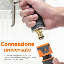 Carica l'immagine nel visualizzatore di Gallery, Ibergrif M20284 Pistola da giardino in Metallo, pistola ad acqua a pressione con ugello in ottone completo, con 4 modell
