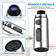 Carica l'immagine nel visualizzatore di Gallery, OSDUE Kit Aeratore, Rubinetto da Cucina Testa a Spruzzo, 360 ° Girevole Lavello Rubinetto Gorgogliatore, G1/2 Filtro Per