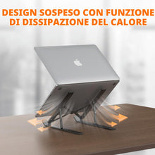 Carica l'immagine nel visualizzatore di Gallery, GRIFEMA Supporto PC Portatile e Laptop Regolabile, Rialzo Pieghevole