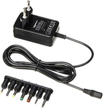 Carica l'immagine nel visualizzatore di Gallery, Amazon Basics Adattatore di alimentazione DC universale con 7 connettori rimovibili, 3-12 V, 6 W, Adatto per piccoli ele