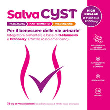 Carica l'immagine nel visualizzatore di Gallery, Salvacyst Integratore Cistite e Benessere Vie Urinarie 14 Bustine Chemist's