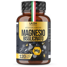Carica l'immagine nel visualizzatore di Gallery, Magnesio Bisglicinato 120 Capsule con Vitamine B1, B5, B6 per Stanchezza