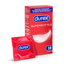 Carica l'immagine nel visualizzatore di Gallery, Durex SuperSottile, Preservativi Ultra Sottili Vestibilità Regular, 10 Profilattici