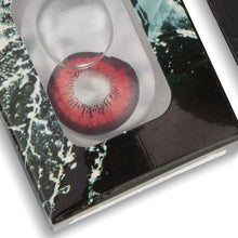 Carica l'immagine nel visualizzatore di Gallery, Meralens Lenti a Contatto Colorate Lupo Rossa rosse Red Flower Lenses - con porta lenti a contatto - ideali per Manga An