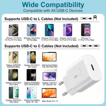 Carica l'immagine nel visualizzatore di Gallery, 25W Caricatore USB C Rapido Caricabatterie per Samsung Galaxy S26 S25 S24 S23 S22 S21 Plus/FE/Ultra,S20,A57 A56 A55 A54 